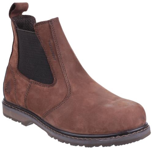 AS148 Sperrin Lightweight Waterproof Pull On Dealer Safety Boot - Brown - Size 6