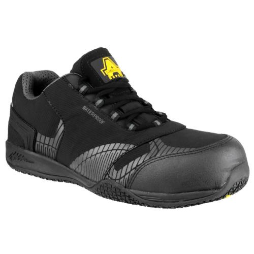 FS29C Waterproof Metal Free Non Leather Safety Trainer - Black - Size 6