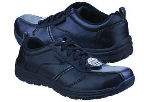 Hobber Frat Slip Resistant Lace Up Work Shoe - Black - Size 6