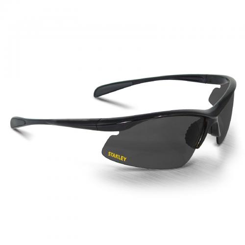10-Base Curved Half-Frame Safety Eyewear - Black/Charchoal - Size