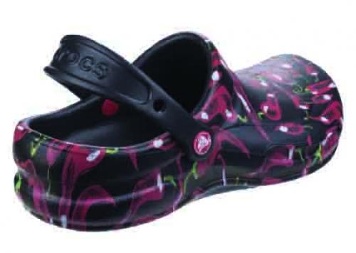 Crocs - Bistro Peppers Graphic Clog - Size 12 - Black
