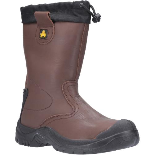 FS245 Antistatic Pull On Safety Rigger Boot - Brown - Size 4