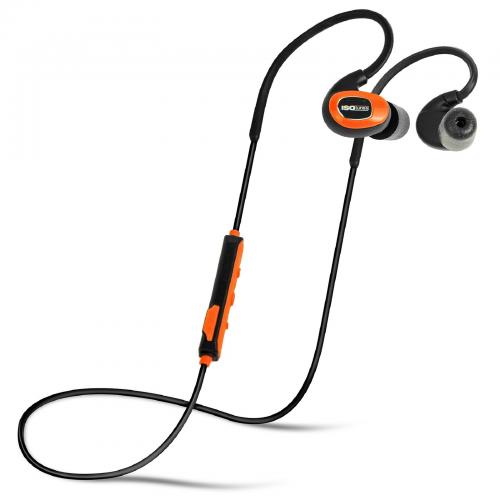 ISO TUNES PRO IT01 Bluetooth Noise-Isolating Earbuds - Black/Orange - Size Lge