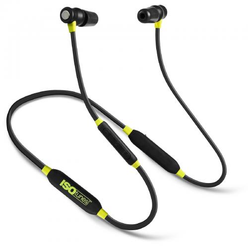 ISO TUNES XTRA IT02 Professional Noise-Isolating Earbuds - Black/Yellow - Size Med