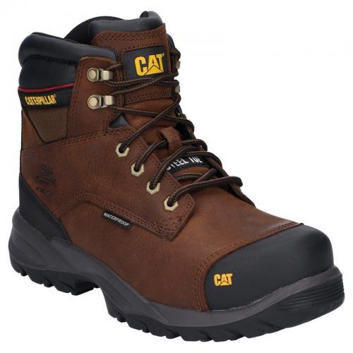 Spiro Lace Up Waterproof Safety Boot - Dark Brown - Size 13