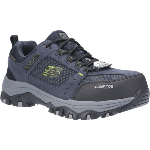Greetah Lace Up Hiker with Composite Toe - Navy Suede Leather W/ Textile - Size 12
