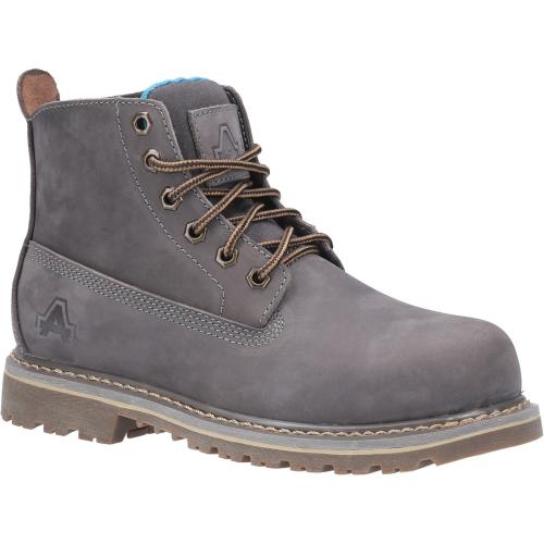 AS105 Mimi Lace Up Safety Boot - Grey - Size 8