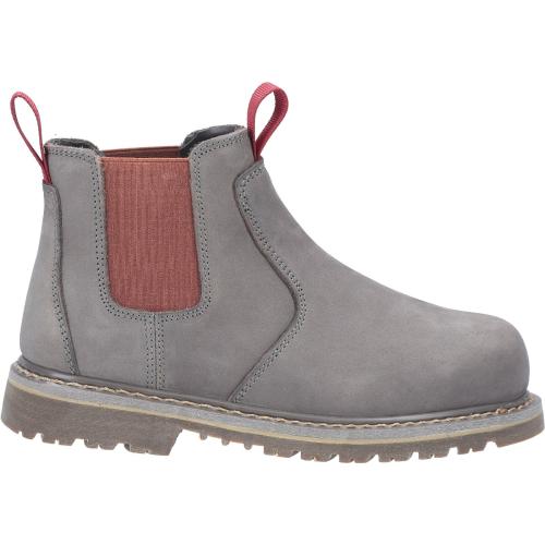AS106 Sarah Slip On Safety Boot - Grey - Size 8