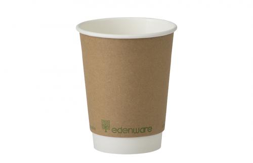 Double Wall Compostable Kraft Coffee Cup- 8oz B04012