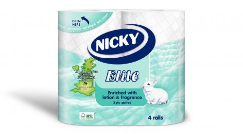 Nicky ELITE Quilted Toilet Roll 3ply White 418520