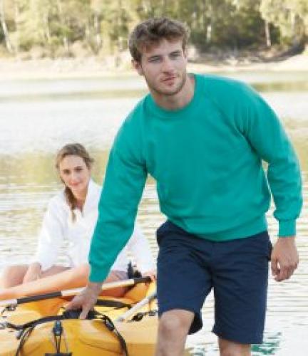 Fruit Loom Raglan Sweatshirt – Navy – L